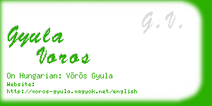 gyula voros business card